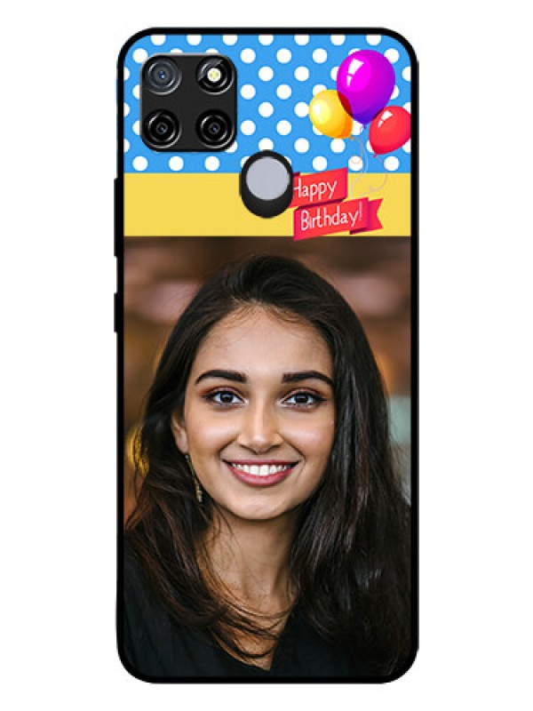 Custom Realme C12 Custom Glass Mobile Case  - Happy Birthday Design