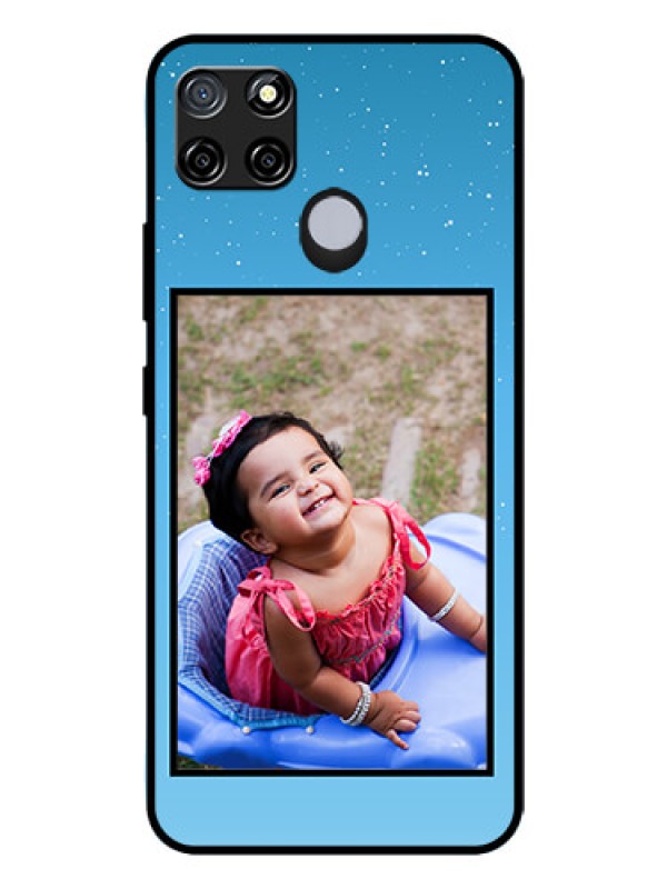 Custom Realme C12 Custom Glass Mobile Case  - Wave Pattern Colorful Design