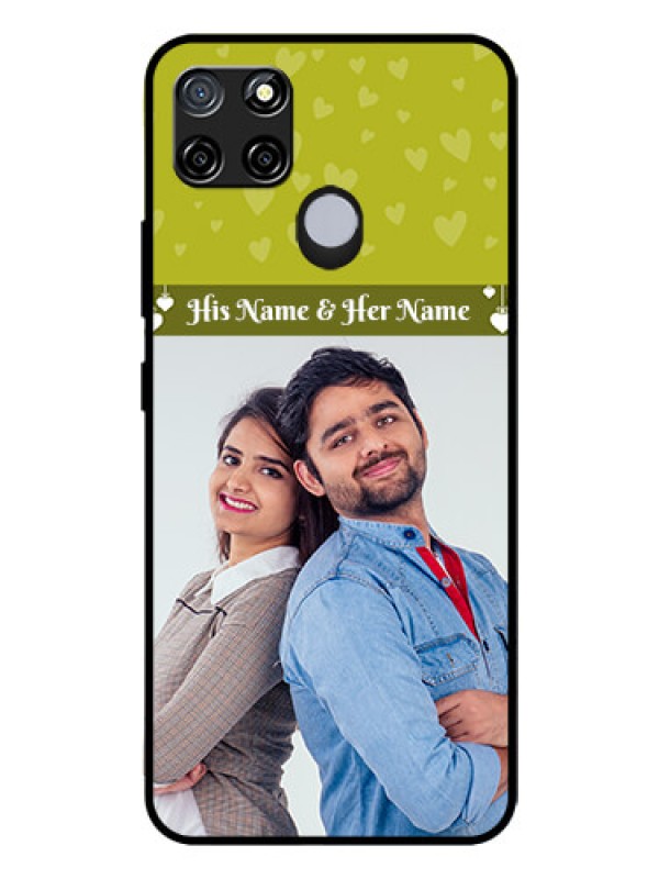 Custom Realme C12 Custom Glass Phone Case  - You & Me Heart Design