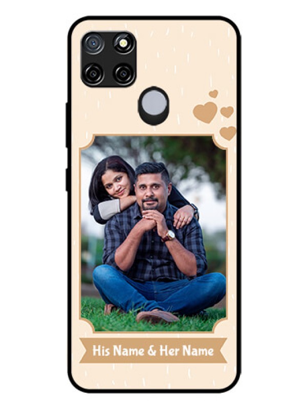 Custom Realme C12 Custom Glass Phone Case  - with confetti love design 