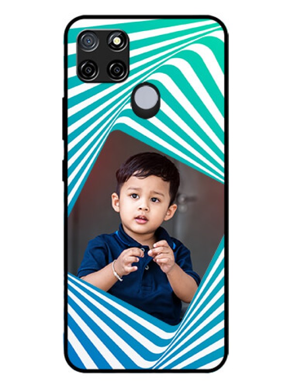 Custom Realme C12 Personalized Glass Phone Case  - Abstract Spiral Design