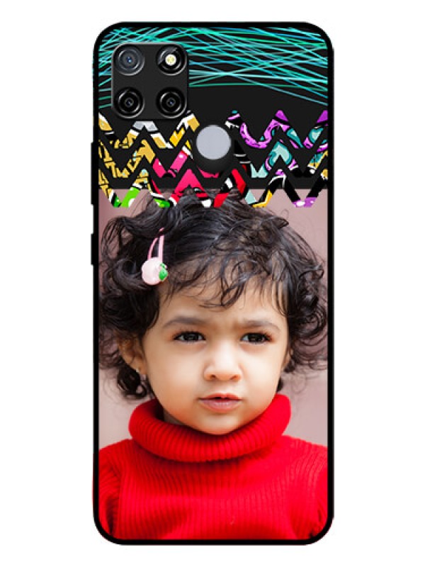 Custom Realme C12 Personalized Glass Phone Case  - Neon Abstract Design