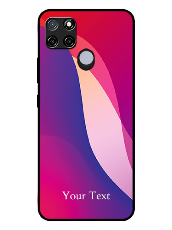 Custom Realme C12 Personalized Glass Phone Case - Digital abstract Overlap Design