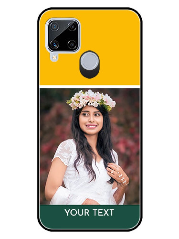 Custom Realme C15 Photo Printing on Glass Case  - Love You Design
