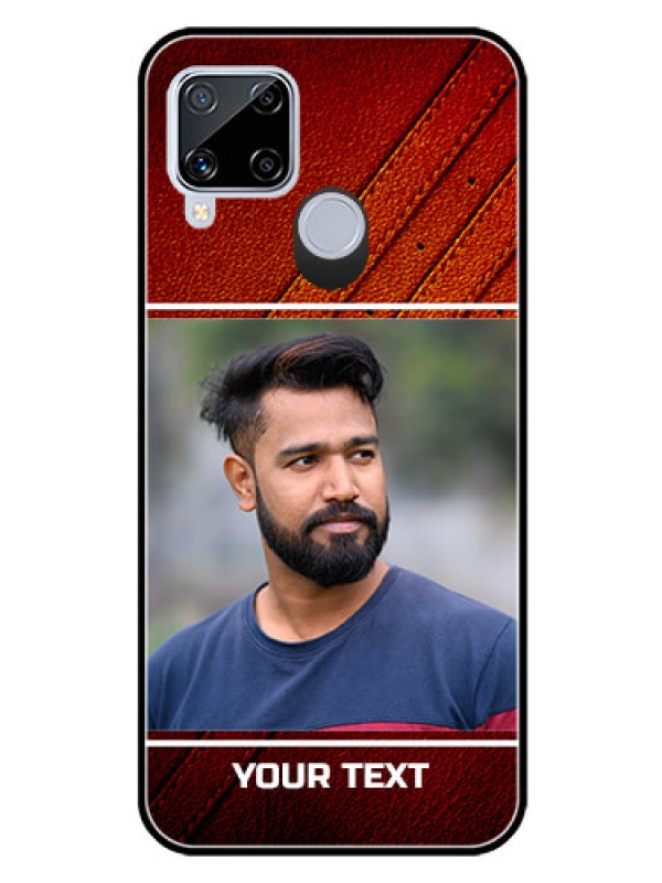 Custom Realme C15 Personalized Glass Phone Case  - Leather Phone Case Design