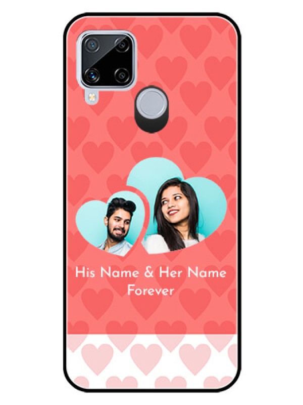 Custom Realme C15 Personalized Glass Phone Case  - Couple Pic Upload Design