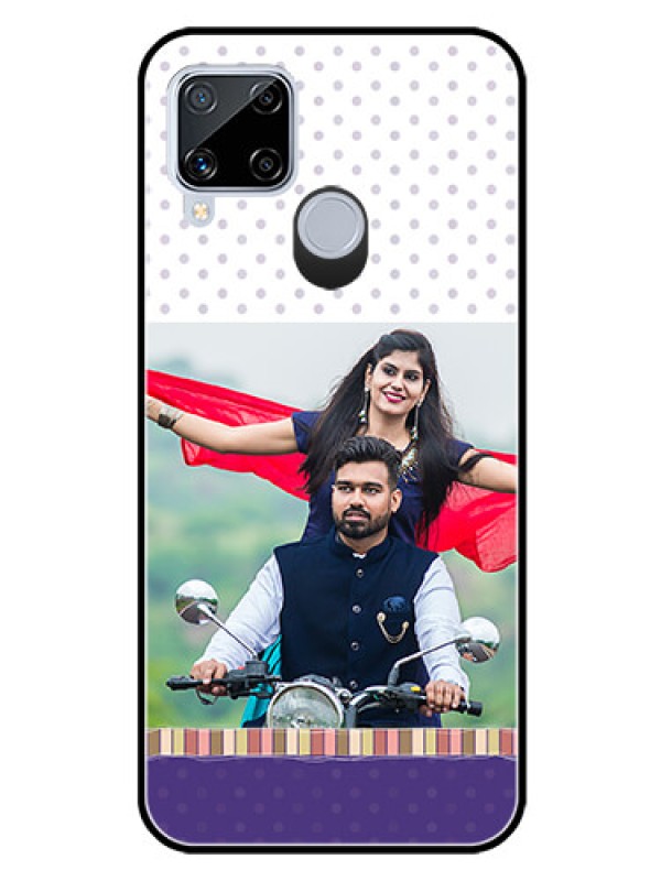 Custom Realme C15 Photo Printing on Glass Case  - Cute Family Design