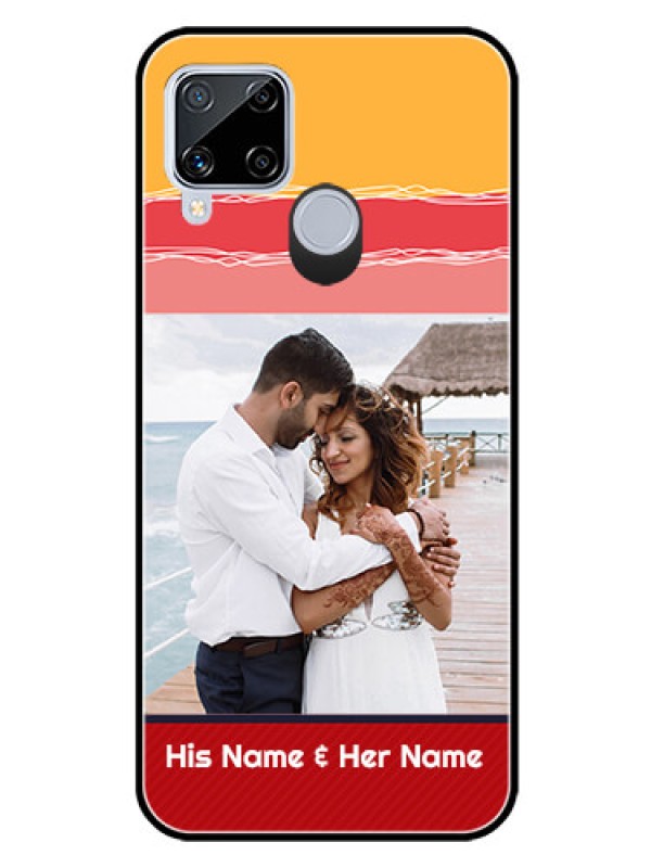 Custom Realme C15 Custom Glass Mobile Case  - Colorful Case Design