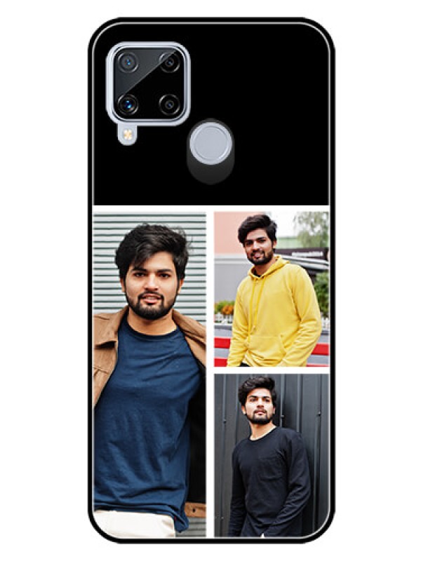 Custom Realme C15 Photo Printing on Glass Case  - Upload Multiple Picture Design