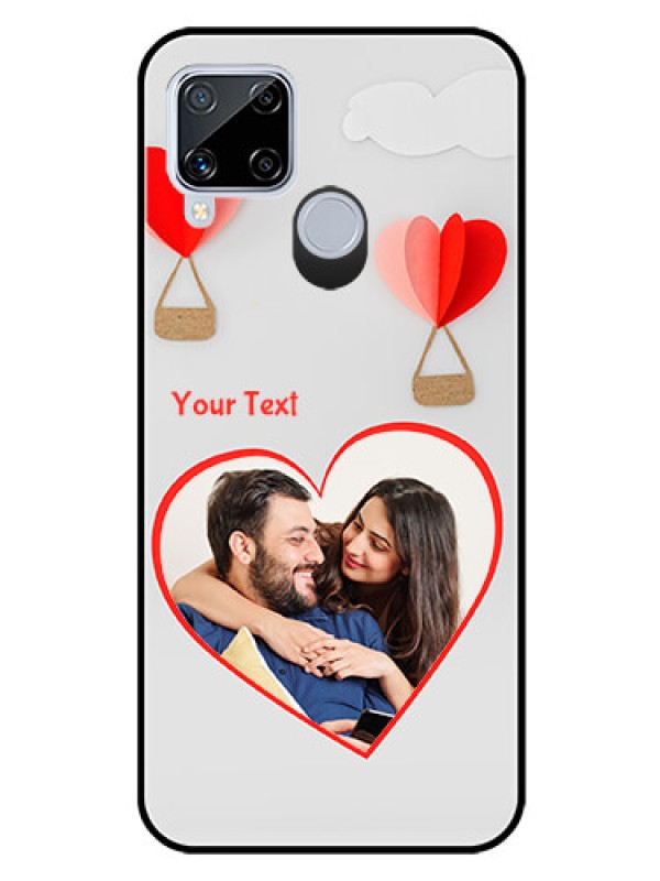 Custom Realme C15 Custom Glass Mobile Case  - Parachute Love Design