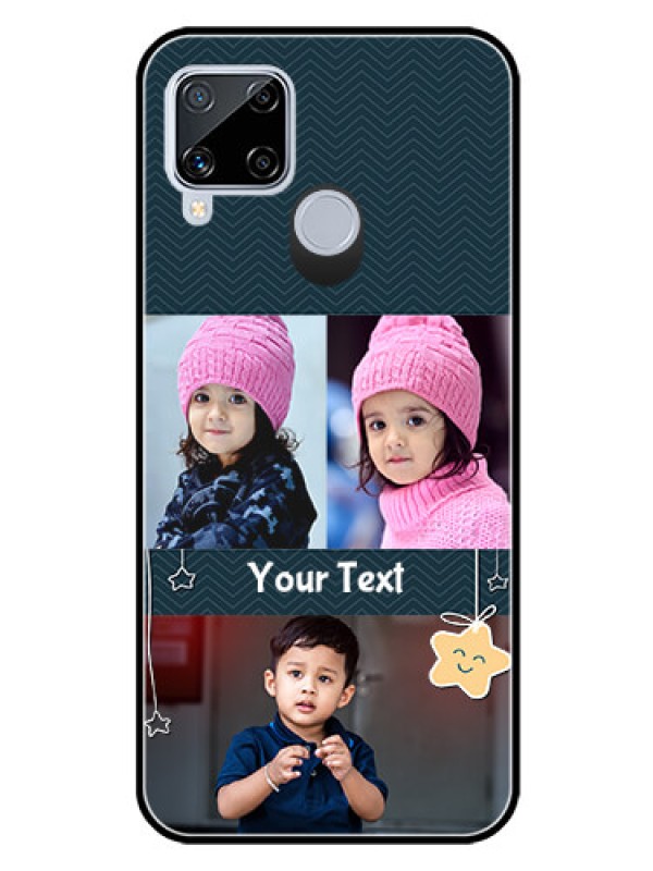 Custom Realme C15 Custom Glass Mobile Case  - Hanging Stars Design