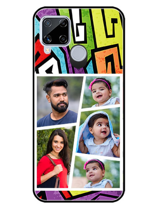 Custom Realme C15 Custom Glass Phone Case  - Graffiti pattern Design