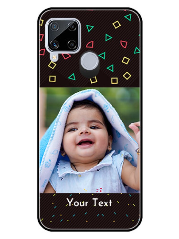 Custom Realme C15 Custom Glass Phone Case  - with confetti birthday design