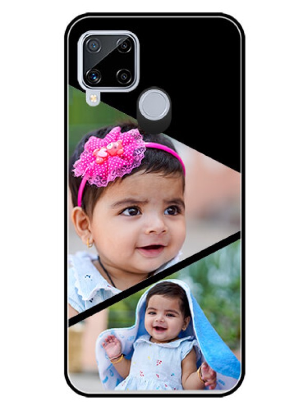 Custom Realme C15 Custom Glass Phone Case  - Semi Cut Design