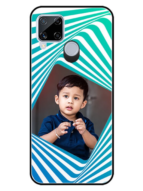Custom Realme C15 Personalized Glass Phone Case  - Abstract Spiral Design