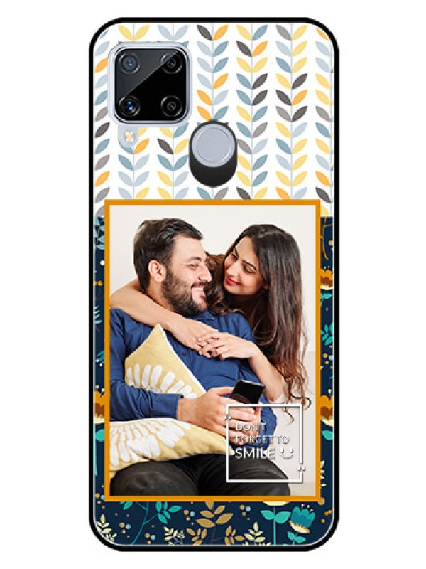 Custom Realme C15 Custom Glass Mobile Case  - Pattern Design