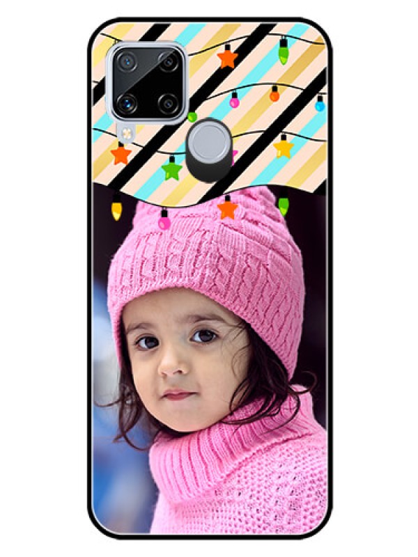 Custom Realme C15 Custom Glass Mobile Case  - Lights Hanging Design