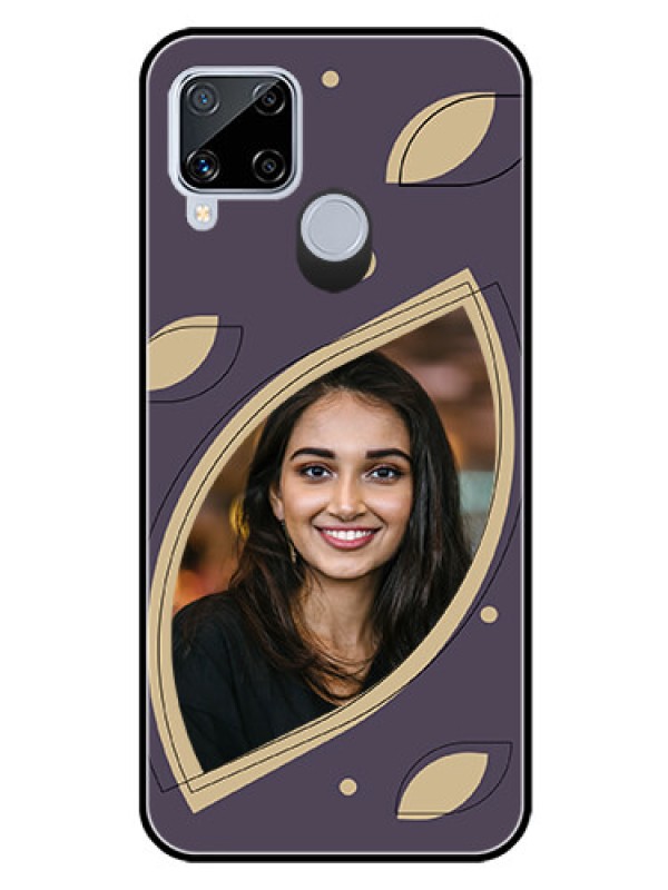 Custom Realme C15 Custom Glass Mobile Case - Falling Leaf Design