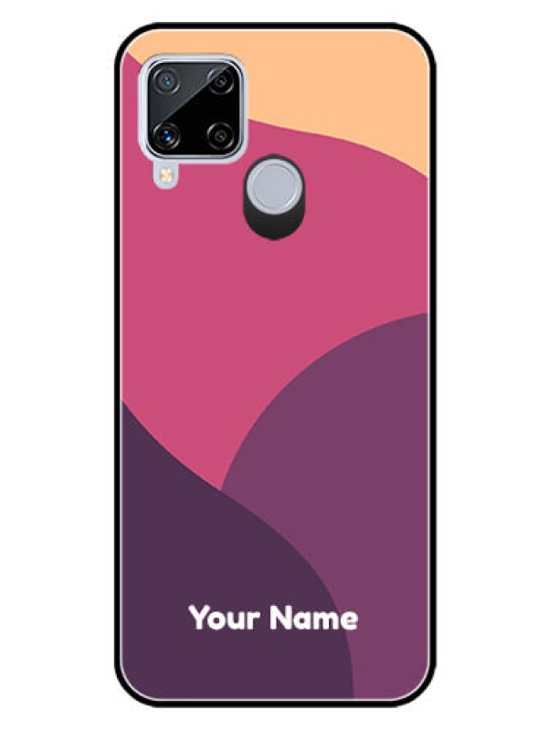 Custom Realme C15 Custom Glass Phone Case - Mixed Multi-colour abstract art Design