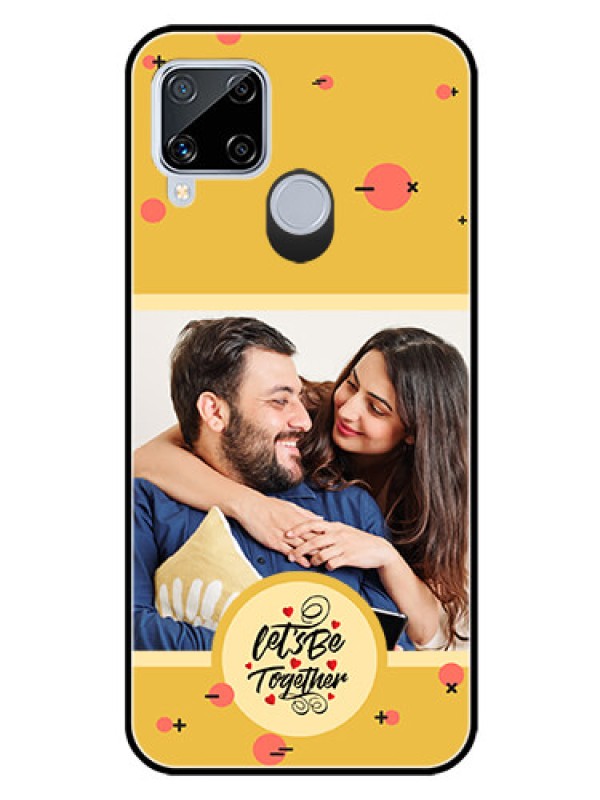 Custom Realme C15 Photo Printing on Glass Case - Lets be Together Design