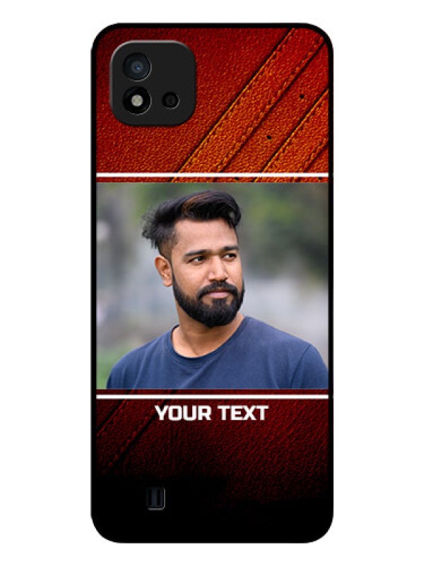 Custom Realme C20 Personalized Glass Phone Case - Leather Phone Case Design
