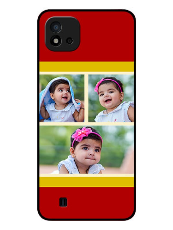 Custom Realme C20 Custom Glass Mobile Case - Multiple Pic Upload Design