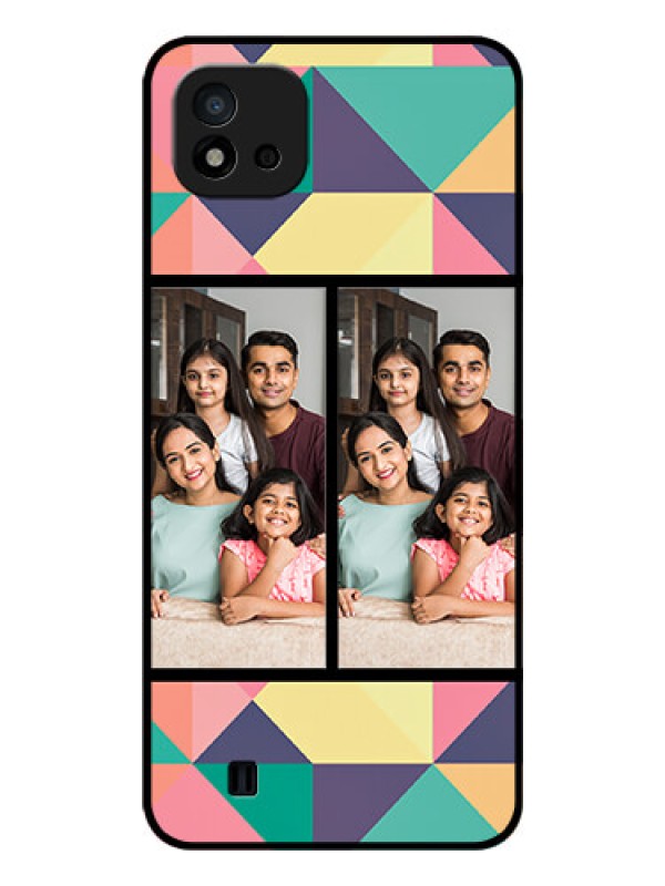 Custom Realme C20 Custom Glass Phone Case - Bulk Pic Upload Design