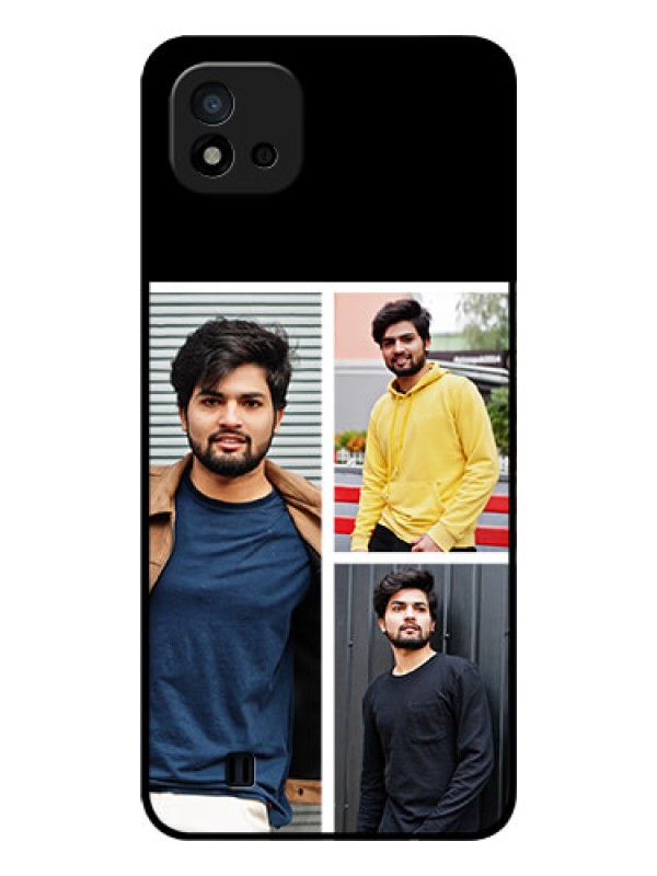 Custom Realme C20 Photo Printing on Glass Case - Upload Multiple Picture Design