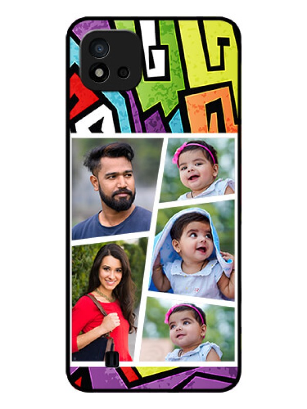 Custom Realme C20 Custom Glass Phone Case - Graffiti pattern Design