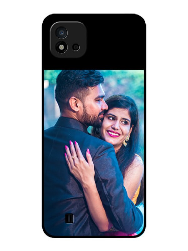 Custom Realme C20 Custom Glass Phone Case - Upload Full Picture With Custom Color Design