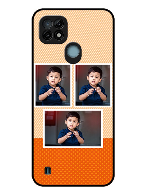 Custom Realme C21 Photo Printing on Glass Case - Bulk Photos Upload Design