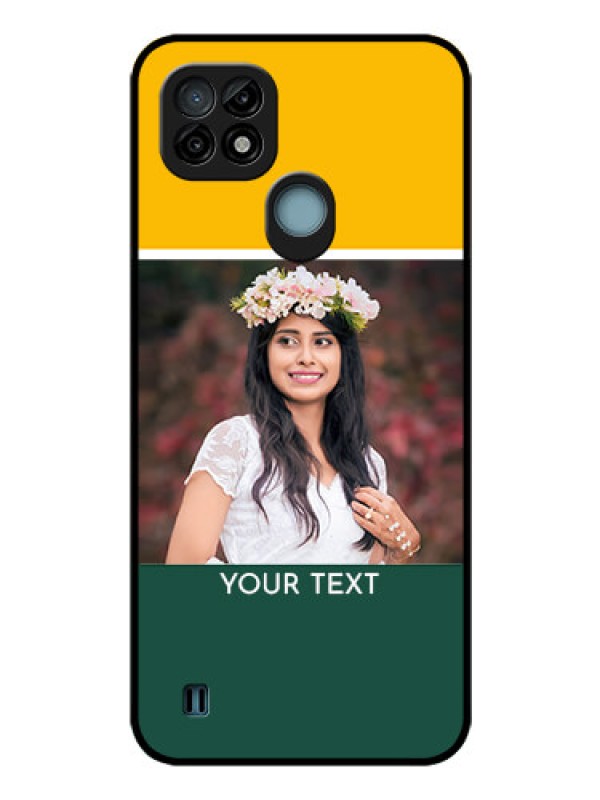 Custom Realme C21 Photo Printing on Glass Case - Love You Design