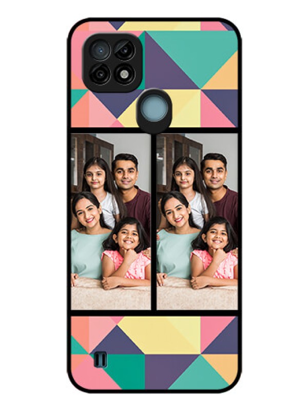 Custom Realme C21 Custom Glass Phone Case - Bulk Pic Upload Design