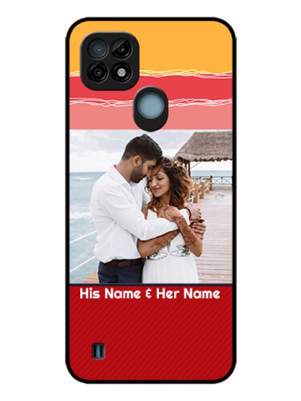 Custom Realme C21 Custom Glass Mobile Case - Colorful Case Design