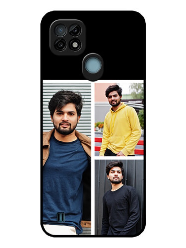 Custom Realme C21 Photo Printing on Glass Case - Upload Multiple Picture Design