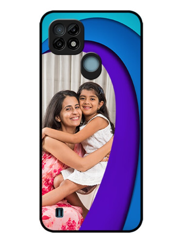 Custom Realme C21 Photo Printing on Glass Case - Simple Pattern Design