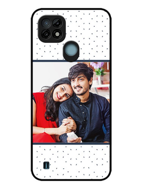 Custom Realme C21 Personalized Glass Phone Case - Premium Dot Design