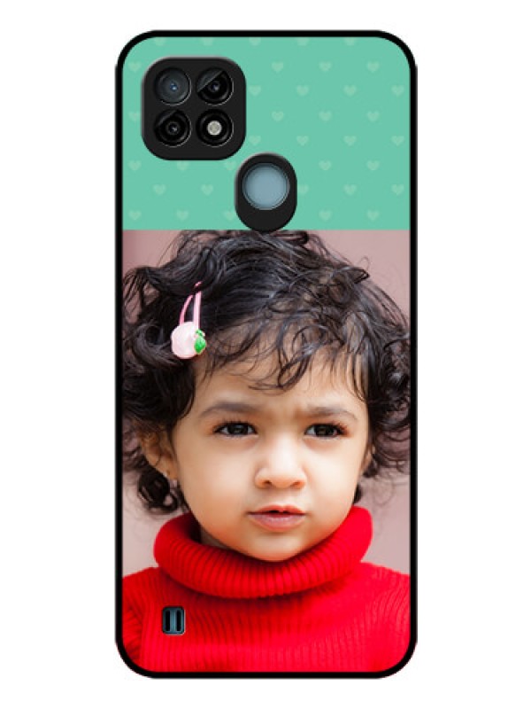Custom Realme C21 Custom Glass Phone Case - Lovers Picture Design