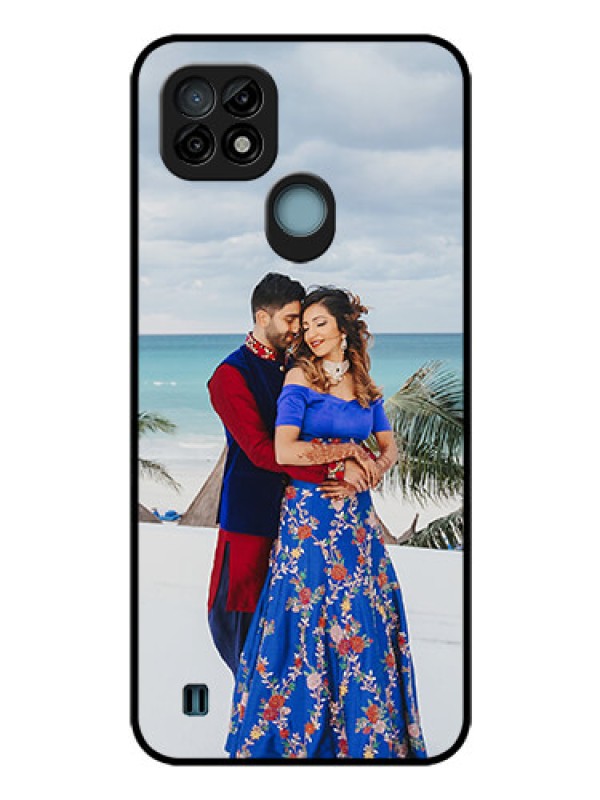 Custom Realme C21 Photo Printing on Glass Case - Upload Full Picture Design