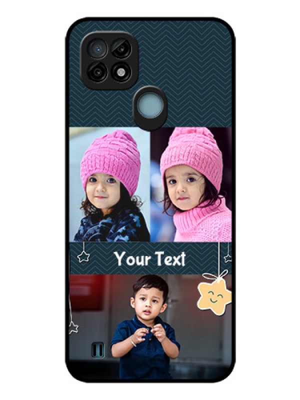 Custom Realme C21 Custom Glass Mobile Case - Hanging Stars Design