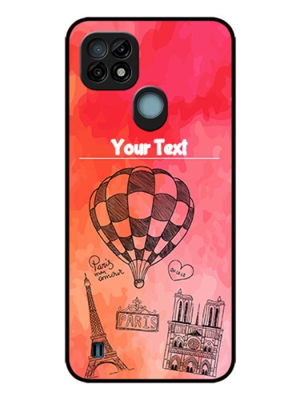 Custom Realme C21 Custom Glass Phone Case - Paris Theme Design