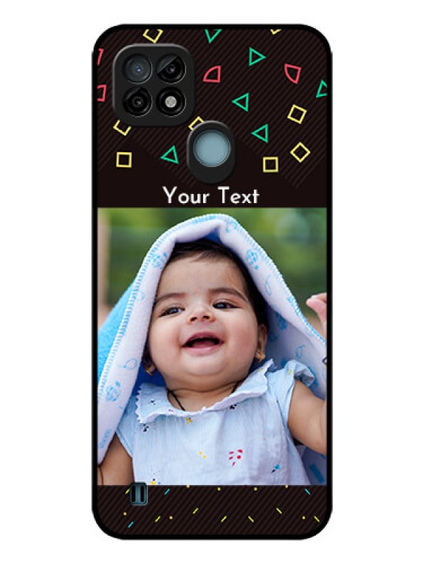 Custom Realme C21 Custom Glass Phone Case - with confetti birthday design