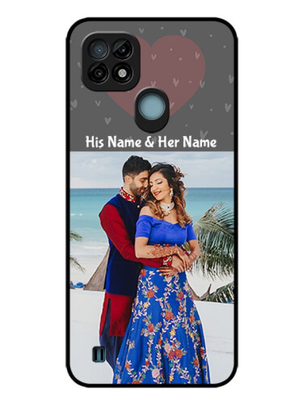 Custom Realme C21 Custom Glass Mobile Case - Buy Love Design with Photo Online