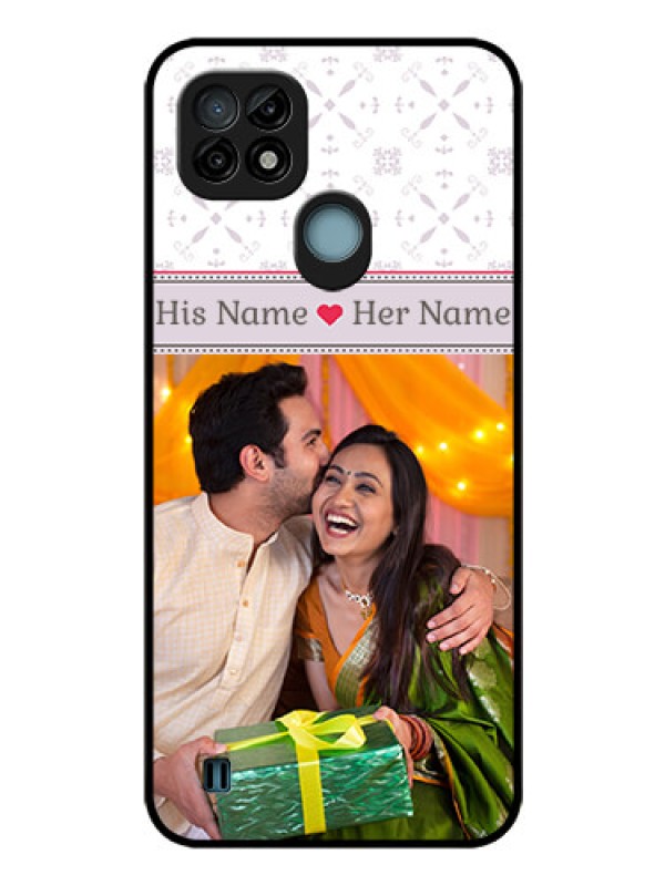 Custom Realme C21 Custom Glass Mobile Case - with Photo and Ethnic Design