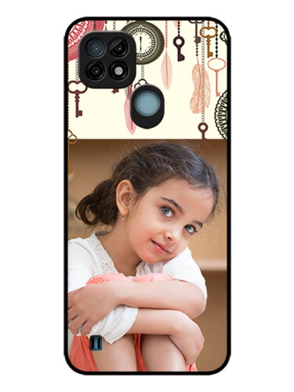 Custom Realme C21 Custom Glass Mobile Case - Boho Style Design