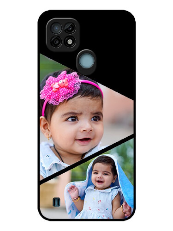 Custom Realme C21 Custom Glass Phone Case - Semi Cut Design