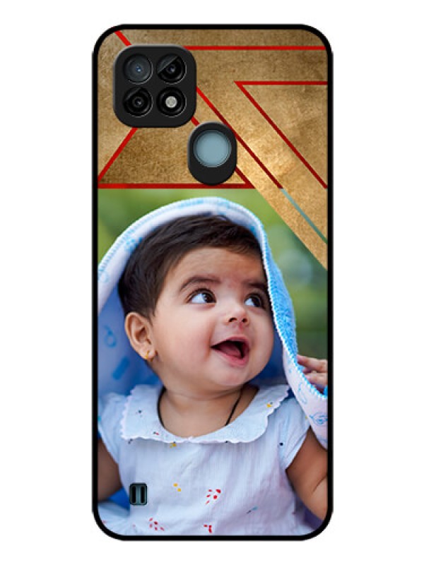 Custom Realme C21 Personalized Glass Phone Case - Gradient Abstract Texture Design