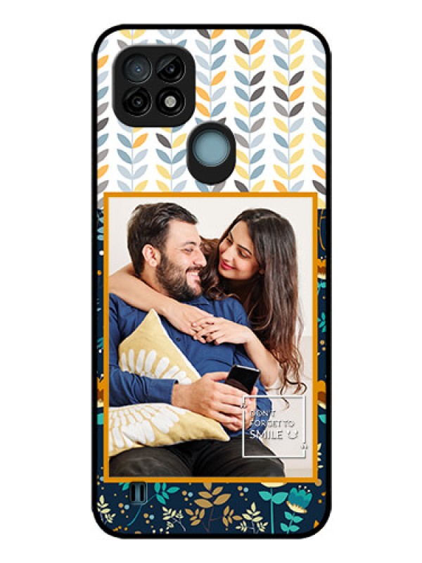 Custom Realme C21 Custom Glass Mobile Case - Pattern Design