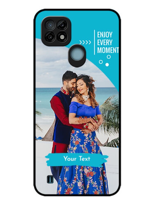 Custom Realme C21 Custom Glass Mobile Case - Happy Moment Design