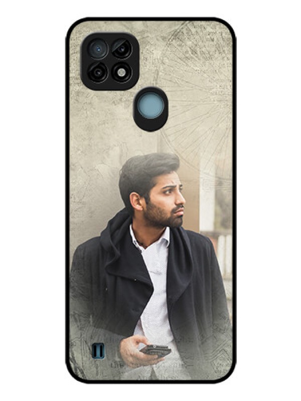 Custom Realme C21 Custom Glass Phone Case - with vintage design